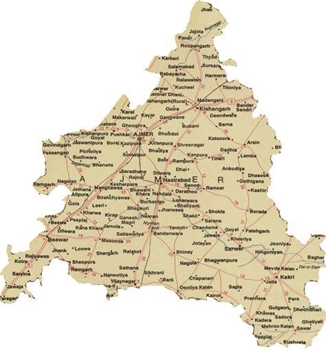 Ajmer Map Maps For Ajmer Ajmer Tourist Map District Map Of Ajmer