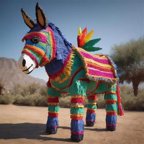 La piñata tradicional mexicana en forma de burro Foto Premium