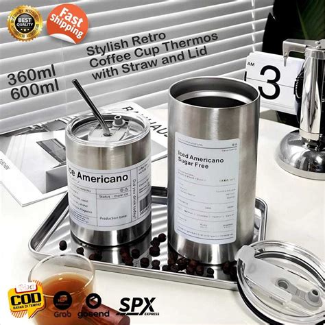 Jual Tumbler Viral Termos Air Es Panas Tahan Jam Ice Hot Gelas Cangkir Coffee Cup Stainless