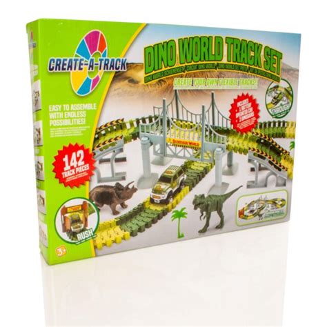 Create A Track Jurassic Dino World Flexible Race Track Light Up Car