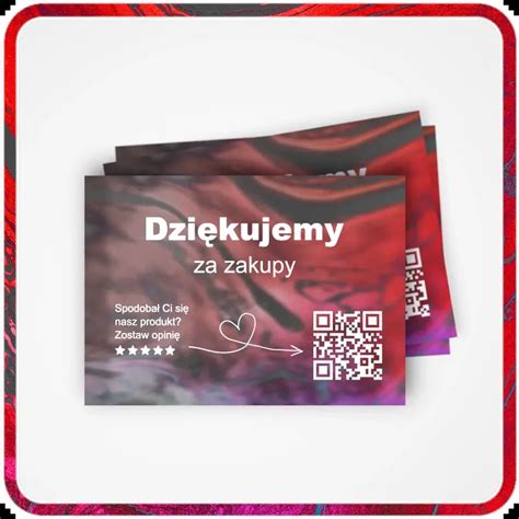 Kartka z podziękowaniem A6 za zakup z kodem QR Reklamada