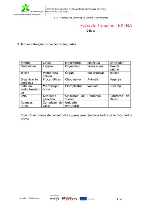 Ft Extra Ficha De Trabalho Centro De Emprego E Forma O