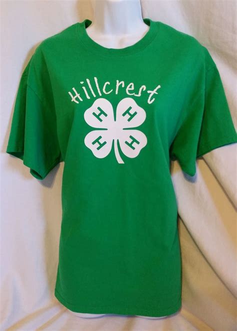 4 H Club Shirt Custom 4h Shirt Your 4 H Club Name And Clover Free