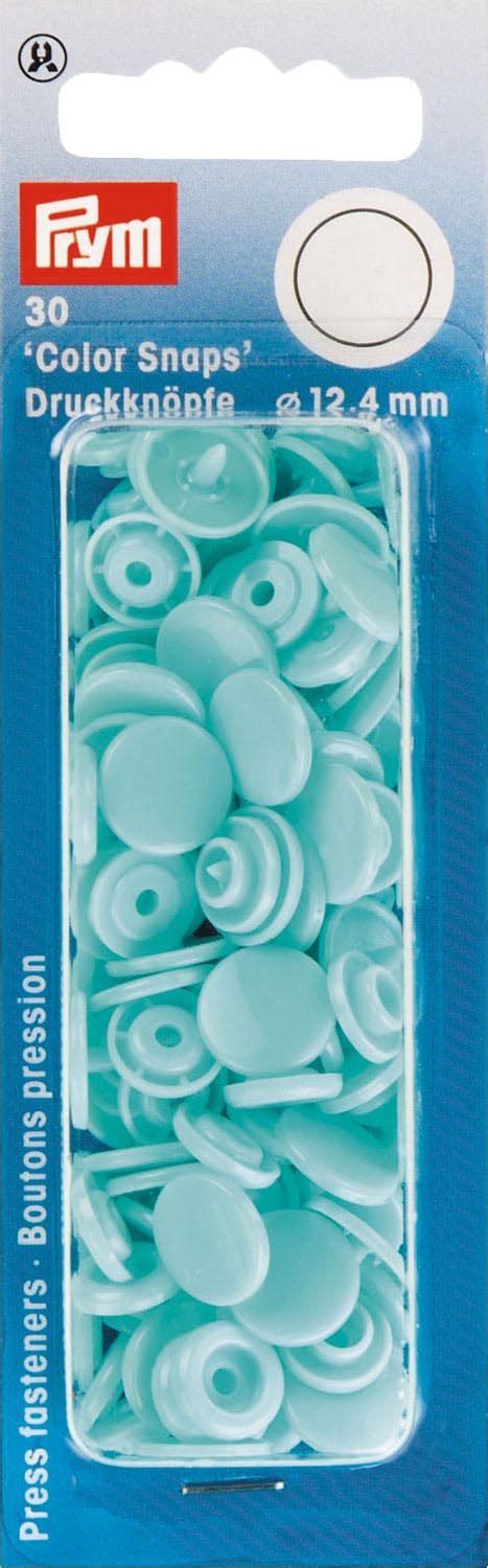 Boutons Pression Color Snaps Turquoise Clair 12 4