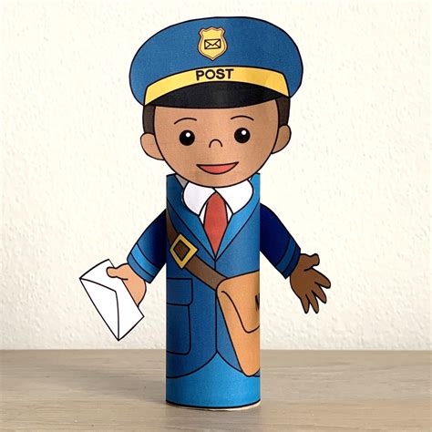 Postman Toilet Paper Roll Craft Printable Career Day Community Helper