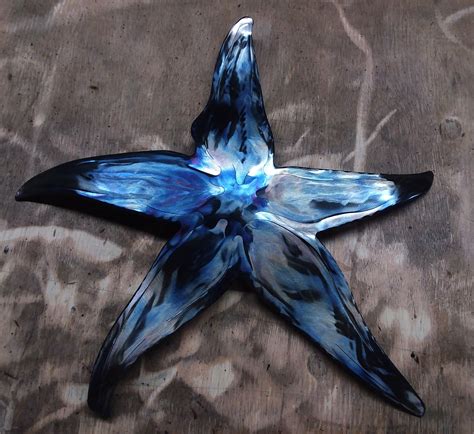 Starfish Metal Art Custom Made In The Usa Wall Art Blue Sea Etsy