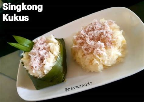 Resep Singkong Kukus Tabur Kelapa Oleh Reva Radit Cookpad