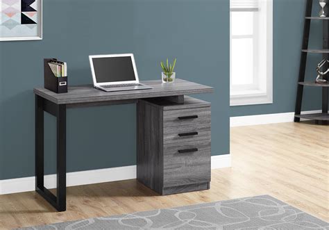 Monarch Specialties Computer Desk 48 Lgrey Black Left Or Right Facing Amazonca Home And Kitchen