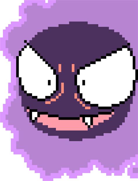 Gastly Pixel Art Free Transparent Png Download Pngkey