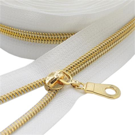 Amazon Yahoga Gold Metallic Nylon Coil Zippers By The Yard Bulk