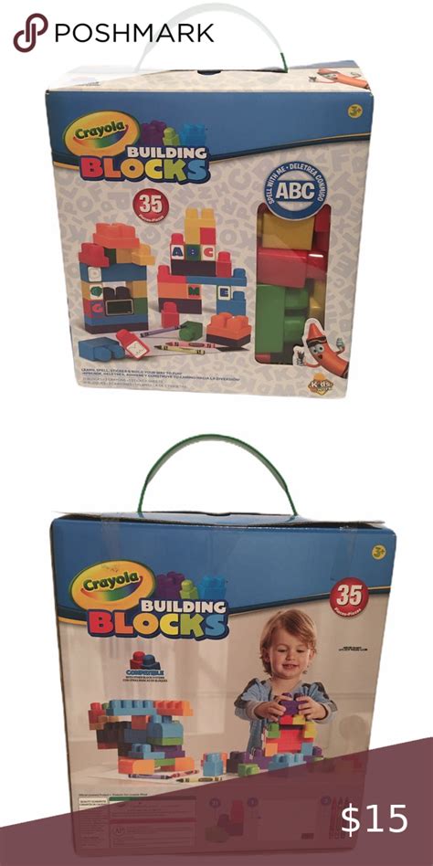 New Crayola 35 Pc Building Blocks In 2021 Crayola Kids Crayola Set