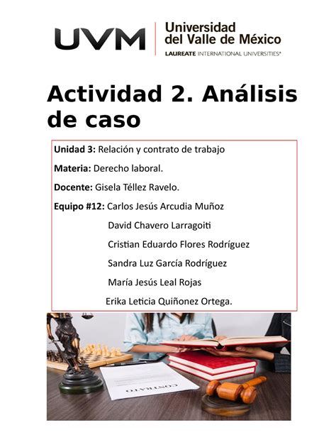 A2 EQP12 actividad 2 analisis de caso Actividad 2 Análisis de caso