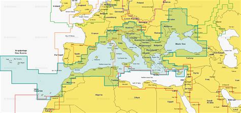 NAVIONICS Chart CF 23XG ROW Mediterranean Black Sea Vol 1 21 Parts