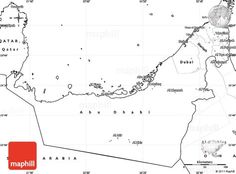 Blank Map Of United Arab Emirates