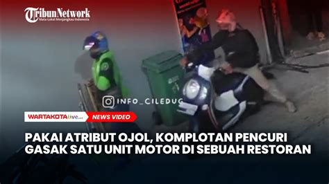 Pakai Atribut Ojol Komplotan Pencuri Gasak Satu Unit Motor Di Sebuah