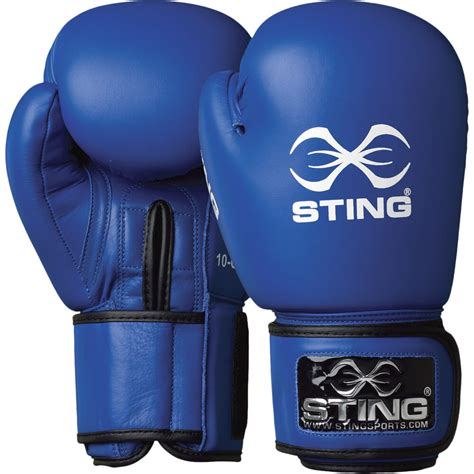 Sting Aiba Competition Blue Leather Boxing Gloves At Fighthq
