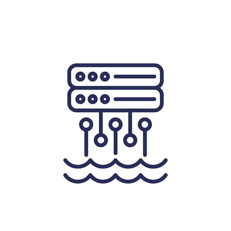 Premium Vector Data Lake Icon Storing Raw Data Line Vector