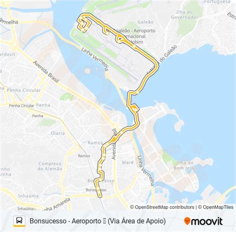 Rota da linha 915 horários paradas e mapas Aeroporto Via Fundão