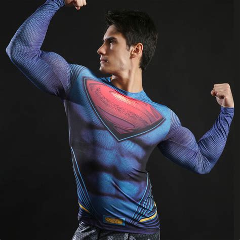 Superman Compression Shirt For Men Long Sleeve I Am Superhero