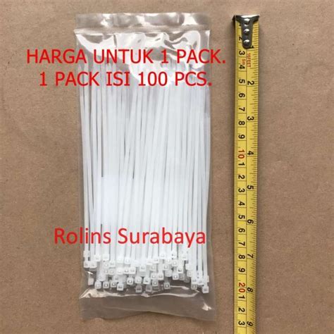 Jual Kabel Tis 15 Cm 100 Mm Cable Ties Tie Nylon Nilon Kecil Putih 100