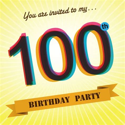 Happy 100th Birthday Vector Art Stock Images Depositphotos