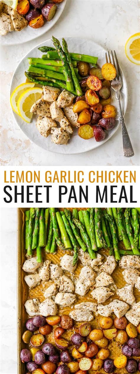 Lemon Garlic Chicken Sheet Pan Meal Recept