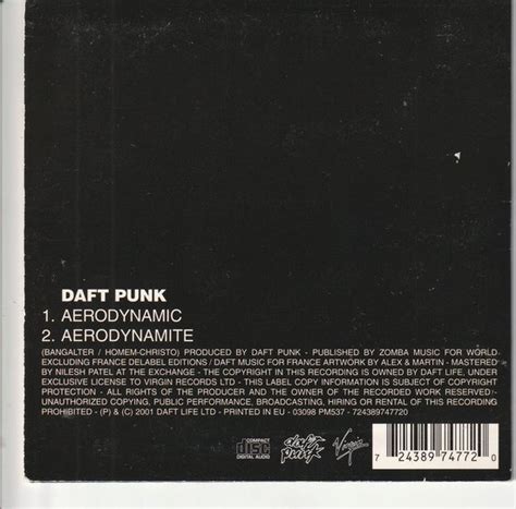 Cd Single Daft Punk Aerodynamic Daft Punk Muziek Bol