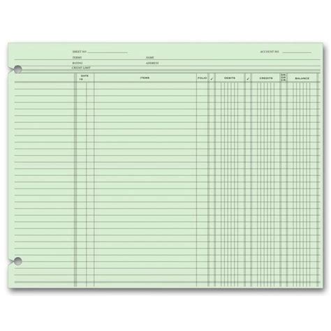 Printable Accounting Ledger Paper Template G General Ledger - Riset