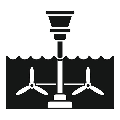 Wasserturbine Symbol Einfacher Vektor Wasserkraftwerk Vektor