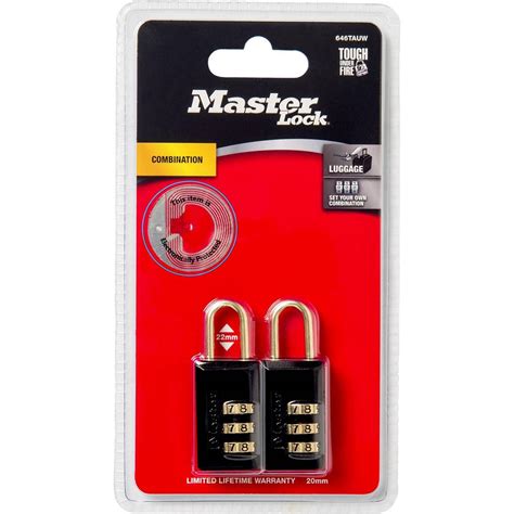 Master Lock 20mm Combination Padlock 2 Pack Woolworths