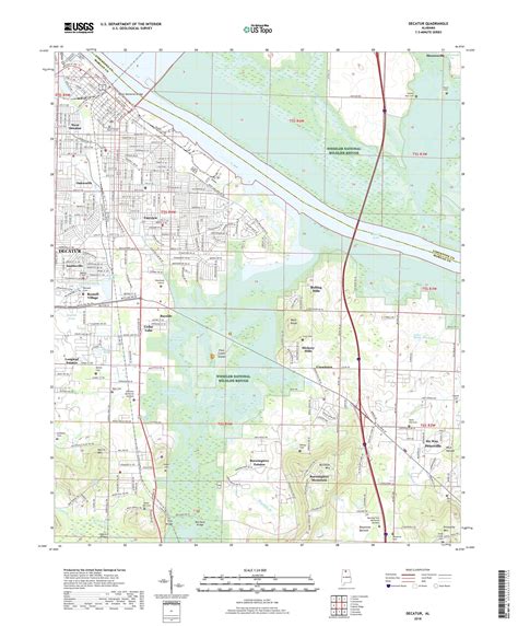 MyTopo Decatur Alabama USGS Quad Topo Map