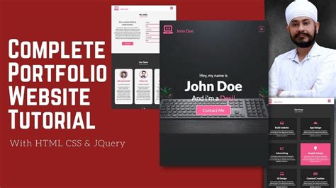 Complete Responsive Portfolio Website Tutorial Html Css Javascript