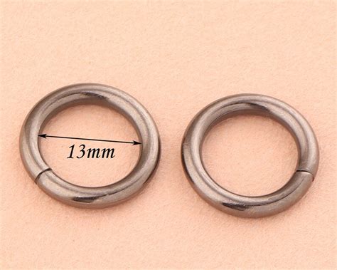 Mm Metal O Rings Welded Metal Loops Gunmetal Round Formed Etsy