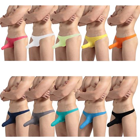 Pcs Mens Sexy Modal Long Elephant Nose Briefs Swim G String Male