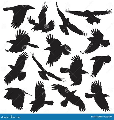 Crow Raven Vector Silhouette Icon | CartoonDealer.com #139369905