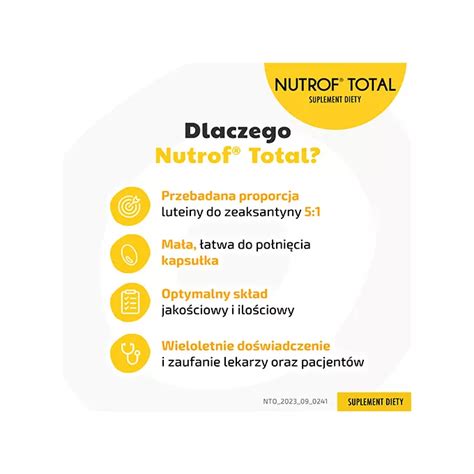 Nutrof Total prawidłowe widzenie 60 kapsułek opinie skład i cena