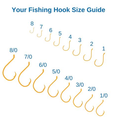 Printable Fishing Hook Size Chart - Printable Word Searches