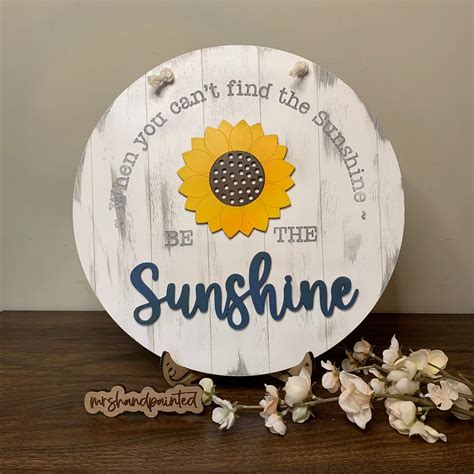 Laser Cut File Sunflower Door Hangers Digital Download Svg Dxf A