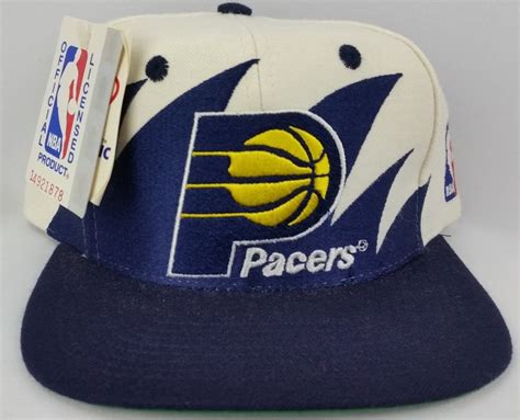 Indiana Pacers Vintage Snapback Logo Athletic Shartooth Hat Nba Wool