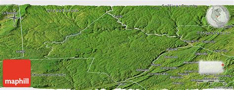 Satellite Panoramic Map Of Pike County