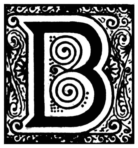 B Ornate Initial Clipart Etc