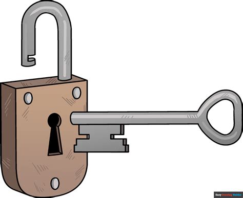 How To Draw A Key And Lock Really Easy Drawing Tutorial 2024