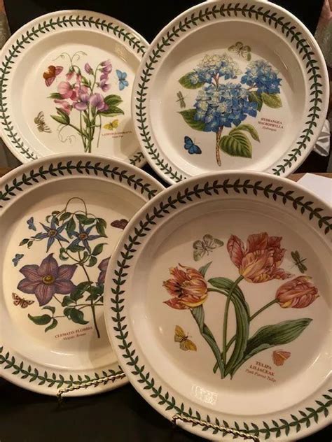 Portmeirion Botanic Garden Dinner Plates Set Of 6 Assorted Motifs Fasci Garden