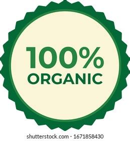 Simple Organic Badge Vector Isolated Stock Vector Royalty Free