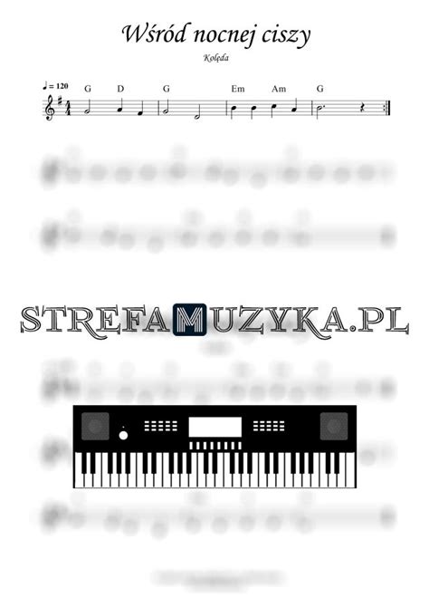 W R D Nocnej Ciszy Nuty Na Keyboard Kol Dy Strefamuzyka Pl