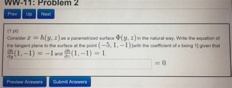 Solved Consider X H Y Z As A Parametrized Surface Phi Y