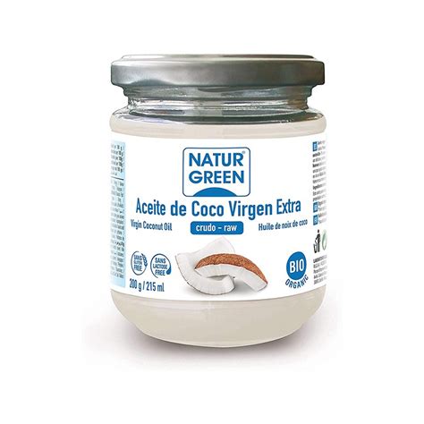 Aceite Virgen de Coco 1ª presión frío NaturGreen Bio 200 gr