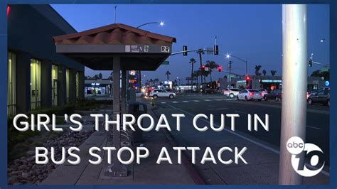 Teen girl's throat cut in unprovoked attack at Chula Vista bus stop