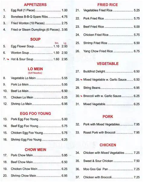 Super China Buffet Menu Menu For Super China Buffet Port Richmond