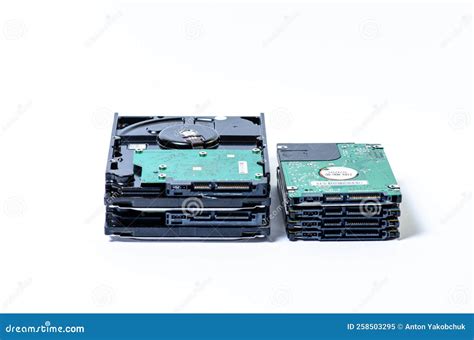 Hard Disk Drive Hdd Of Different Size Isolated On White Stock Image